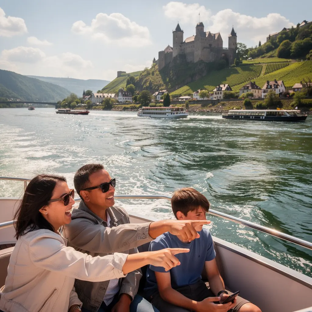 Eine Mutter hilft ihrem Kind mit Gehbehinderung, einen Steg zu überqueren.