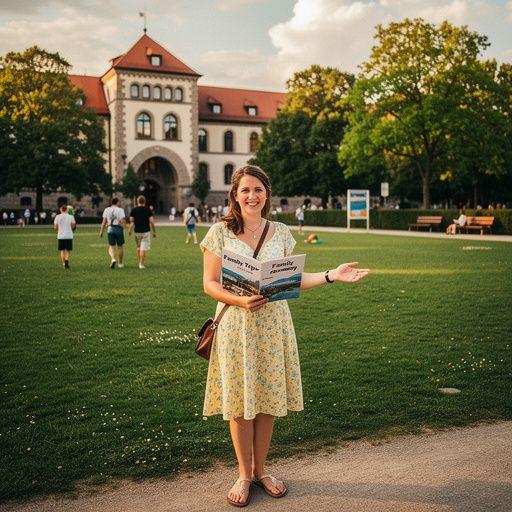 Eine Familie sitzt an einem Tisch in einem Restaurant mit barrierefreiem Zugang.